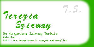 terezia szirmay business card